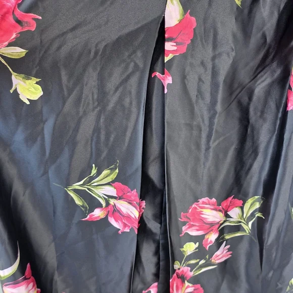 $289 Betsy & Adam Women Organza-Sleeve Floral Belted Gown Sz 4 Old Money - Picture 14 of 16